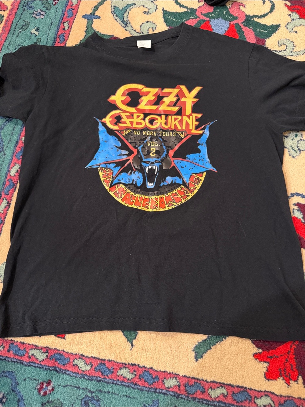 vintage Ozzy Osbourne No more tours volume 2 Large black 100% cotton band shirt